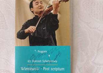 Program z AUTOGRAFEM - Jerżan Kulibajew, skrzypek z Kazachstanu, Wieniawski