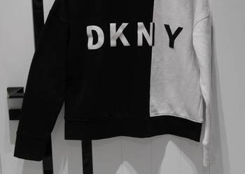 DKNY fajna bluza biało czarna 36 S