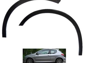 Peugeot 206 nakładki na błotnik czarny mat 4 szt sierpy