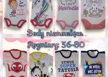 Nowe body niemowlęce. Rozm. 56-80 Mix wzorów.