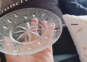 zastawa stołowa 9 sztuk średn 15 cm talerzyki Huta Szkła Ząbkowice