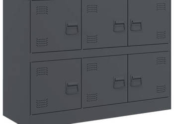 Szafka boczna antracytowa 99x39x73 cm stal WM-841795