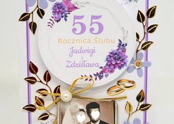 Kartka z życzeniami z okazji 55 Rocznicy Ślubu A5 do koperty