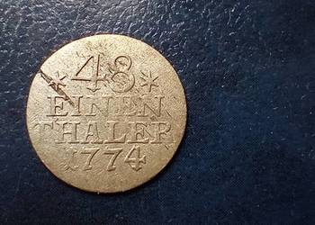 Stare monety 1/48 talara 1774 Niemcy srebro