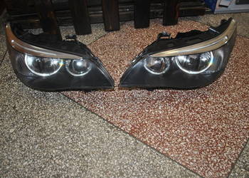 Lampy przód przednie BMW E60 E61 PRZEDLIFT KOMPLETNE SPRAWNE