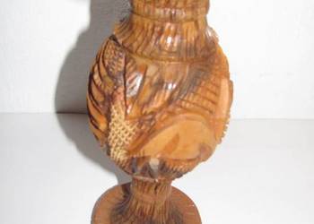 flakon z twardego drewna zdobiony hand made