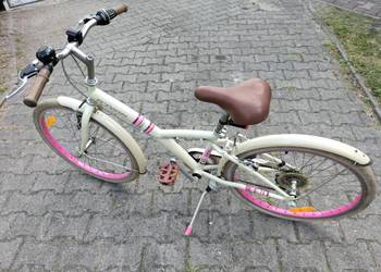 Rower dziecięcy B'TWIN 24 " Beżowy 100% sprawny gotowy do jazdy, Transport