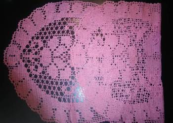 obrus szydełkowy 45x95 cm, serweta, bieżnik, rękodzieło