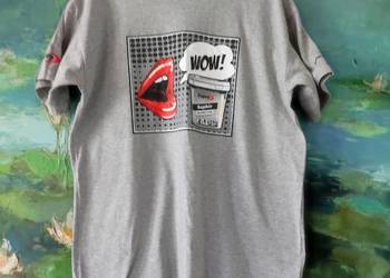koszulka z nadrukiem usta uniseks bluzka t-shirt firmowa przewiewna bawełni