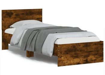 Rama łóżka z wezgłowiem i LED przydymiony dąb 90x200 cm WM-838810