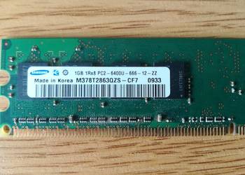 Sprzedam pamięć RAM Samsung 1GB 2Rx8 PC2-6400U-666-12-ZZ.