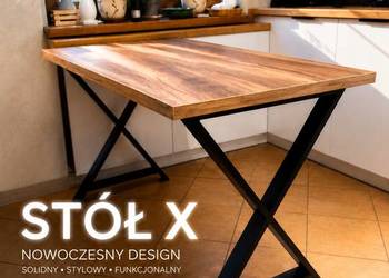 Stół loft kuchenny 120x70 | Złoty dąb | Własna produkcja