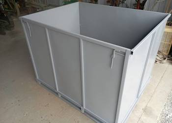 Skrzyniopalety metalowe na zboże zrebke węgiel