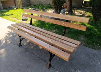 Ławka ogrodowa 150 cm - JESION + nogi królewskie | styl klasyczny, parkowy