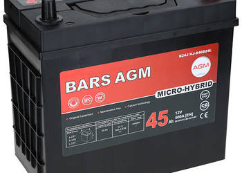 Akumulator Bars HYBRID AGM LINE 12V 45Ah 500A P+ BM45P