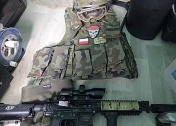 Zestaw asg m4 gate titan plus kamizelka i Chełm z goglami