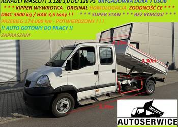 RENAULT MASCOTT 3.120 3,0 DCI BRYGADÓWKA KIPPER WYWROTKA - ORYGINAŁ DOKA