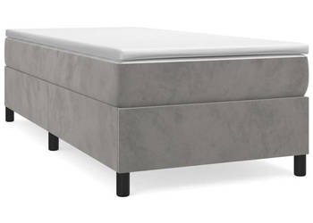Łóżko Z Materacem Szare Kontynentalne DO Sypialni 90x190 cm WM-3144651