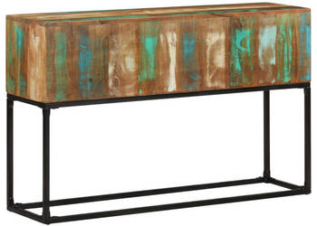 Stolik konsolowy 120 x 30 x 75 cm lite drewno z odzysku WM-320822