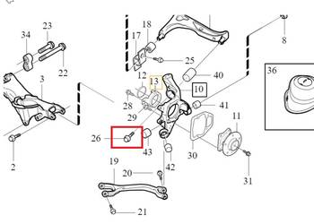 VOLVO XC90 sruba tylnego wahacza  M12x70 OE 985308