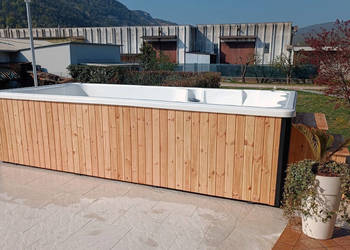 BASEN WOLNOSTOJĄCY Z PRZECIWPRĄDEM, Jacuzzi, Pompa ciepła