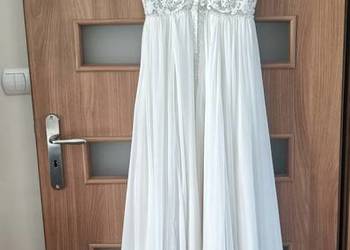 Romantyczna suknia ślubna Herms Zurich – r. 36, welon gratis