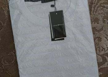 T-shirt męski Emporio Armani - sygnatura, regular fit L nowość