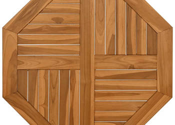 Blat do stolika 70x70x25 cm ośmiokątny lite drewno tekowe WM-366665