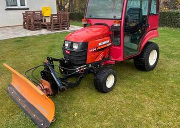Traktorek Shibaura SX24 - 4x4 - pług + posypywarka (kubota yanamar iseki )