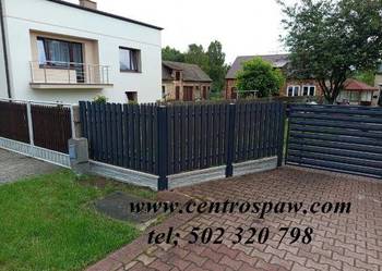 Ogrodzenie, przęsło, kute, nowoczesne