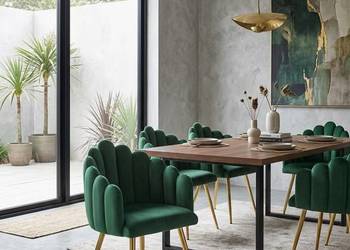 Krzesło Tapicerowane Aldo Gold Butelkowa Zieleń, Wysyłka 24H, Dostawa 0zł!