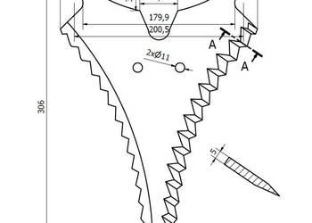 Nóż do przyczep samozbierających Strautmann 50436507- zamiennik APL00278