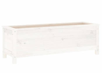 Donica ogrodowa na nóżkach biała 1195x40x39 cm sosna WM-825262