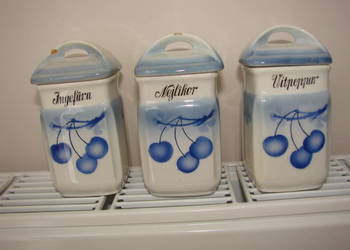 stare szwedzkie pojemniki na przyprawy