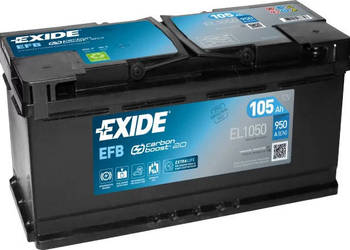 Akumulator Exide Start Stop EFB 105Ah 950A PRAWY PLUS
