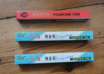 Chińskie pióra wieczne PRL - nowe, dziewicze