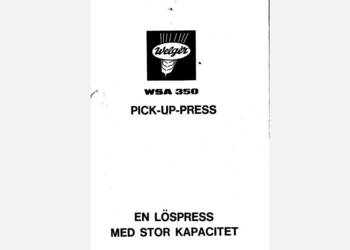 Welger WSA350 katalog części z instrukcją obsługi wysyłka !