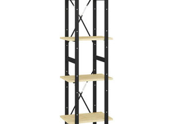 4-poziomowy regał na książki 40x30x140 cm lite drewno sosnowe WM-806422