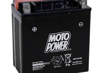 Akumulator motocyklowy MotoPower CBTX16-BS YTX16-BS 12V 14Ah