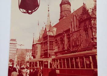 Pocztówka Wrocław lata 70-te PRL-u + Znaczek