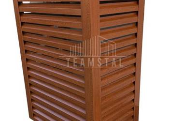 Osłona pompy ciepła 100x60x190 cm ciemny orzech TS580