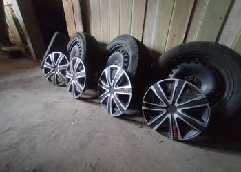 Felgi stalowe (5x108) opony zimowe 205/55 R 16. Kołpaki Felgi stalowe (5x108) opony zimowe 205/55 R 16. Kołpaki