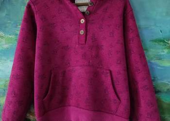 bluza z kapturem kangurka z kieszeniami z przodu polar konie nadruki