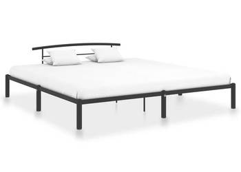 Łóżko Metalowe Czarne Rama Łóżka Ze Stelażem 180 x 200 cm WM-284661