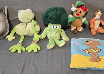 PLUSZAKI GANG Brokuł Tygrys Bauer Disney i inne + maska WILK + poduszka