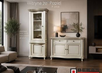 Witryna Ludwik Fala Słupek 75 Kolor POPIEL Sliczna Gięte Fronty
