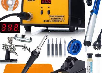 Stacja Lutownicza Rosfix 937D+ 60W | Zestaw z Matą, Odsysaczem, Czynnikami