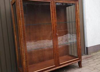 Witryna Serwantka Biblioteka ART-DECO Orzech Stara Antyk Po Renowacji.