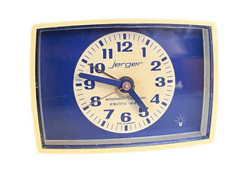 Zegar elektryczny z budzikiem, Jerger, Niemcy, lata 70.