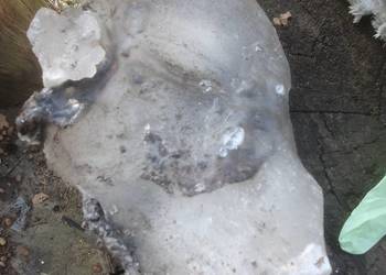 Wosk, szkło techniczne hutnicze bryła minerał dekoracyjny obsydian kwarc